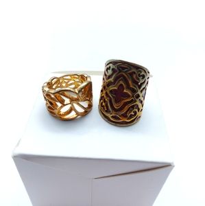 ⭐2 for $10⭐ Gold Burgundy ring set